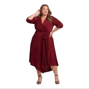 Lane Bryant Crossover High-Low Maxi Dress